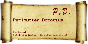 Perlmutter Dorottya névjegykártya